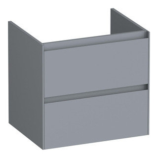 BRAUER Inspire wastafelonderkast 60 2 softclose lades - greeploos - 1 sifon uitsparing - mat grijs