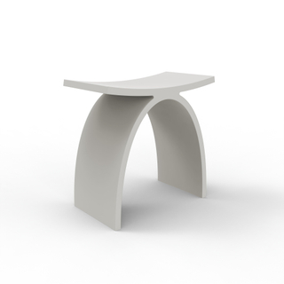 ZEZA Solid Tabouret de salle de bains - 42,5x23x42 cm - solid surface - blanc mat