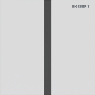 Geberit type 40 urinioir bedieningsplaat - batterij - vierkant - matwit/easy-to-clean