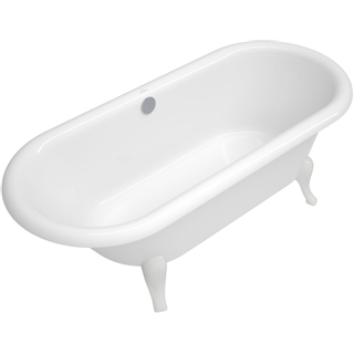 Villeroy & Boch Hommage Baignoire îlot duo 177x77cm ovale quaryl avec pieds blanc