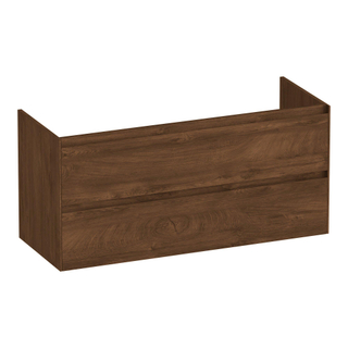 BRAUER Inspire wastafelonderkast 120 2 softclose lades - greeploos - 2 sifon uitsparingen - Forest Cacao