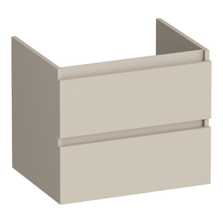 BRAUER Joy wastafelonderkast 60 2 softclose lades - greeploos - 1 sifon uitsparing - mat beige