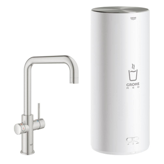 GROHE Red New Robinet d'eau bouillante 3-en-1 avec bec U et chauffe-eau L-size inox