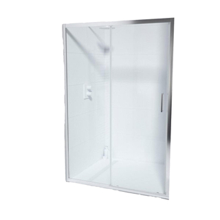 FugaFlow ID06 Quick Fit porte de douche coulissante - 130x190cm - 6mm verre de sécurité - profilé aluminium - anti calcaire - Noir mat