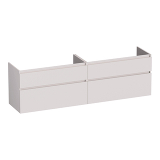 BRAUER Delight wastafelonderkast - 160x46x60cm - 4 softclose lades - greeploos - 2 sifon uitsparingen - mat zand