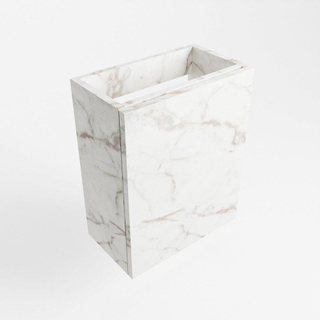 Mondiaz FOWY Meuble sous lave-mains - 40x22x50cm - 1 porte - push to open - softclose - Carrara