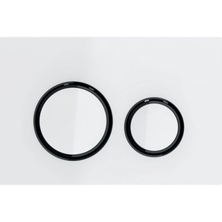 Geberit Sigma21 bedieningplaat met frontbediening voor toilet 24.6x16.4cm zwartchroom / wit