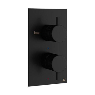 Robinet baignoire Crosswater MPRO - encastrable - vertical - 2 voies - noir mat