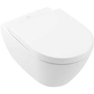 Villeroy & Boch Subway 2.0 WC suspendu 56 cm directflush à fond creux avec abattant Saniclass QuickRelease et softclose - Blanc