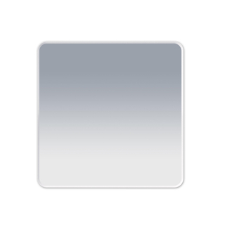 Saniclass Retro Line Square Spiegel - 80x80cm - vierkant - afgerond - frame - mat wit SHOWROOMMODEL