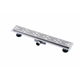 FugaFlow Anta caniveau de douche salle de bain - 80cm - complet - grille - flasque de sol - drain de douche - inox