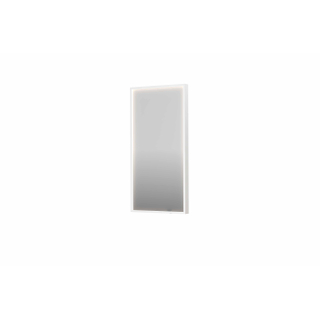 INK SP19 miroir - 40x4x80cm rectangle en cadre acier inclu LED dir - chauffage - changement de couleur - dimmable et interrupteur - blanc mat