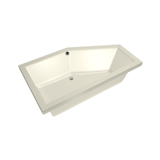 Xenz Society Hoekbad - 160x90x53 - afvoer Midden - Rechts - acryl - pergamon