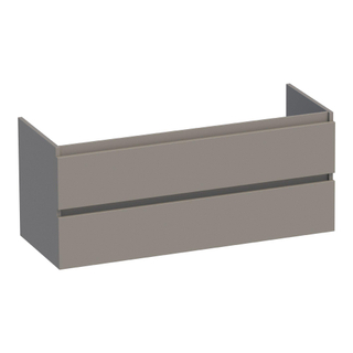 BRAUER Joy wastafelonderkast 120 2 softclose lades - greeploos - 2 sifon uitsparingen - mat taupe