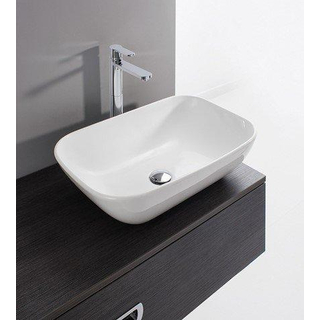 Lavabo Crosswater Serene 58x35x15cm sans trou de robinet sans trop-plein blanc
