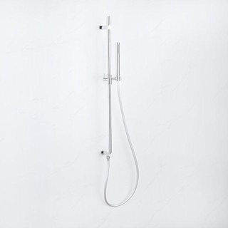 Fugaflow Eccelente Sobrado Ensemble de barre de douche - coude de raccordement mural intégré - flexible de douche lisse - chrome