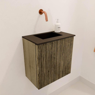 Mondiaz JOYA 40cm toiletmeubel - kleur Dusk - Wastafel FAYE positie Midden Zonder kraangat kleur Urban.