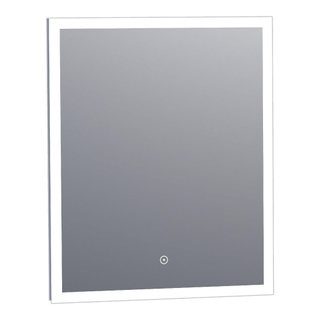 Saniclass Edge Miroir 60x70cm avec éclairage LED réglable et interrupteur tactile Aluminium