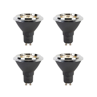 Luedd Lampe LED - lot de 4 - GU10 - 6W - 2700K - 450LM - à intensité réglable