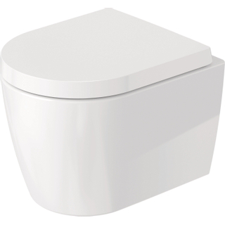 Duravit ME by Starck WC suspendu à fond creux blanc Compact sans bride 36.5x48cm avec accrochage caché blanc