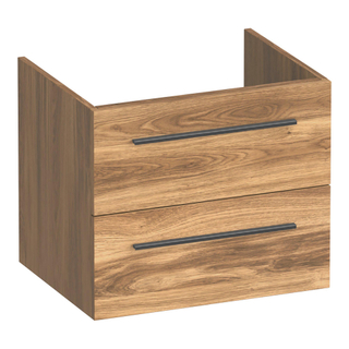 BRAUER Trust wastafelonderkast 60 excl. opbouwgrepen 2 softclose lades en 1 sifon uitsparing - Honey