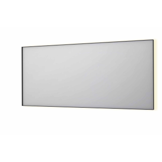 INK SP32 spiegel - 180x4x80cm rechthoek in stalen kader incl indir LED - verwarming - color changing - dimbaar en schakelaar - mat zwart