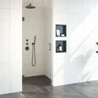 BRAUER Void nisdeur helder glas 80x200 omkeerbaar incl. glascoating PVD gunmetal geborsteld
