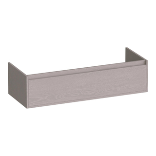 BRAUER Hope wastafelonderkast - 119x30x45.5cm - 2 softclose lades - greeploos - 2 sifon uitsparingen - Timber Greige