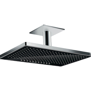 Hansgrohe Rainmaker select 460 Douche de tête 2 jets modèle plarond noir verre chromé