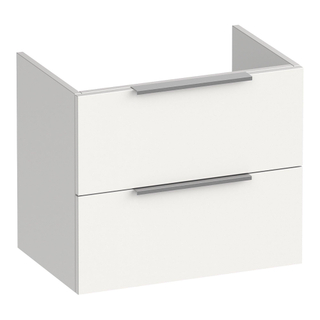 BRAUER Elevate meuble sous lavabo peu profond 60 excl. poignées à poser 2 tiroirs softclose et 1 découpe pour le siphon - blanc mat