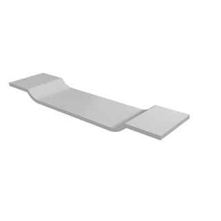 Crosstone by Arcqua Solid Surface badbrug 80x20cm mat wit