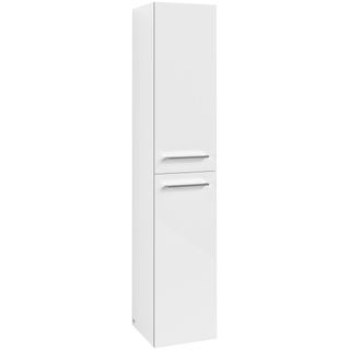 Villeroy & Boch Avento kast hoog 35x37x176cm 2x deur scharnier links crystal white