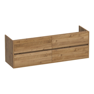 BRAUER Adore wastafelonderkast - 160x46x55cm - 4 softclose lades - greeploos - 2 sifon uitsparingen - Chateau