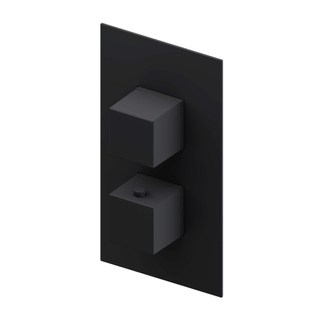 Adema Alcedo inbouw thermostatische douchekraan vierkant zwart mat