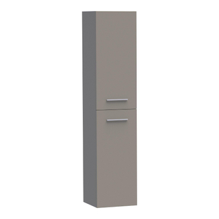 Saniclass EX Badkamerkast - 160x35x35cm - 1 links- rechtsdraaiende deur - zonder greep - MDF - mat taupe