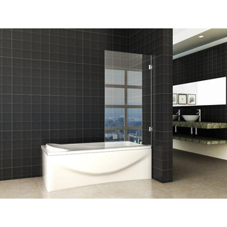 Wiesbaden Less Paroi de baignoire pivotante 800 x 1500 x 6 mm verre clair nano/chrome