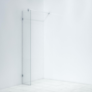 Marenza Bellini Douche à l'italienne - 30x200cm - fixation à charnière - verre de sécurité 8mm - anti-calcaire - chrome