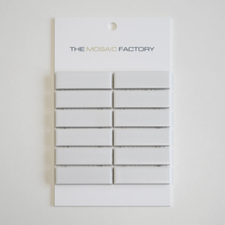 The Mosaic Factory Paris carrelage mosaïque 2.3x7.3x0.6cm pour mur et sol pour intérieur et extérieur Rectangulaire Céramique Mat Blanc