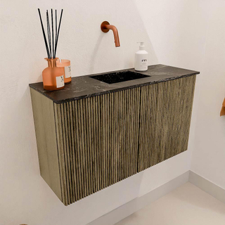 Mondiaz JOYA-DLUX 70cm toiletmeubel - kleur Dusk - Wastafel FAYE positie Midden Zonder kraangat kleur Lava.