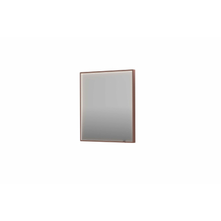 INK SP19 miroir - 70x4x80cm rectangulaire en cadre acier incl dir LED - chauffage - changement de couleur - dimmable et interrupteur - cuivre brossé