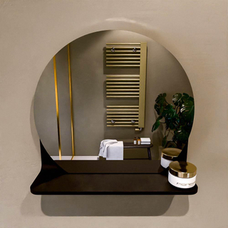 Mondiaz SPOT Miroir de salle de bain - rond 40cm - plan de miroir - couleur Urban