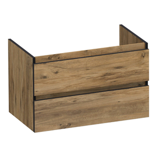 BRAUER Joy Edge wastafelonderkast 80 2 softclose lades - greeploos - 1 sifon uitsparing - Chateau