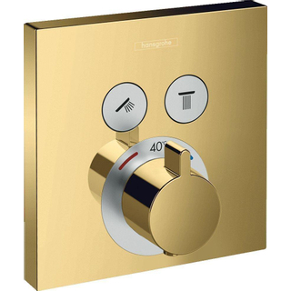 Hansgrohe ShowerSelect corps encastré pour mitigeur thermostatique pour 2 fonctions de douche avec robinet start/stop polished gold