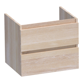 BRAUER Solution Meuble sous vasque 59x45.5x50cm 2 tiroirs Chêne massif White Oak