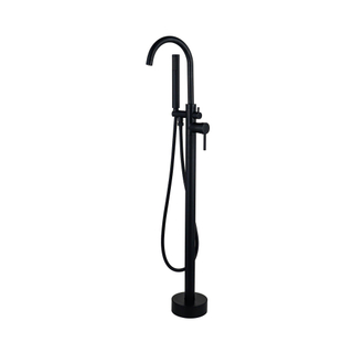 FugaFlow Eccelente Sobrado Robinet de bain hors sol 107.8cm avec douchette Noir mat