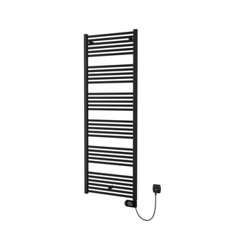 Plieger Elba Electrical Elektrische Designradiator - 170.2x60cm - met thermostaat - 900w - mat zwart