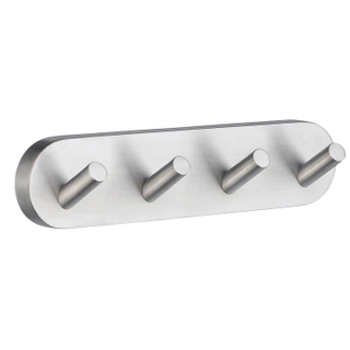 Smedbo Home Handdoekhaak - 18x4cm - 4 haken - geborsteld chroom