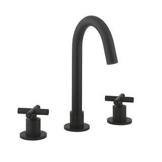 Crosswater MPRO Crosshead Wastafelkraan - 3gats - kruisgreep - zwart mat