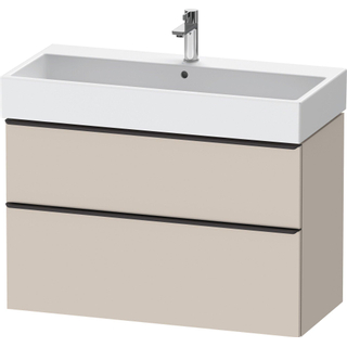 Duravit D-Neo wastafelonderkast 98.4x62.5x44.2cm 2 lades Taupe Mat