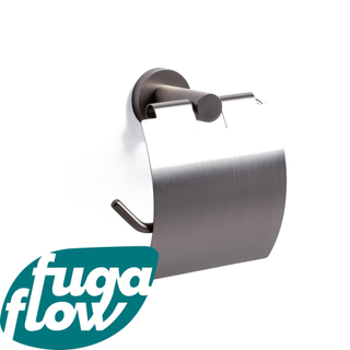 FugaFlow Efficiente Acces Toiletrolhouder - met klep - rond - RVS - Black Friday -